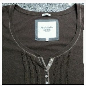 Abercrombie and fitch large brown blouse